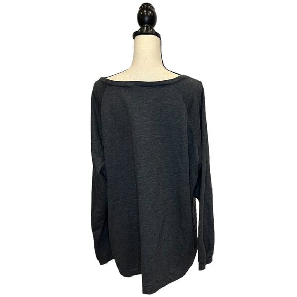 Cato Women's Size 26/28 Pull Over Quilted Sweater Gray with Bling Rhinestones - Picture 4 of 7